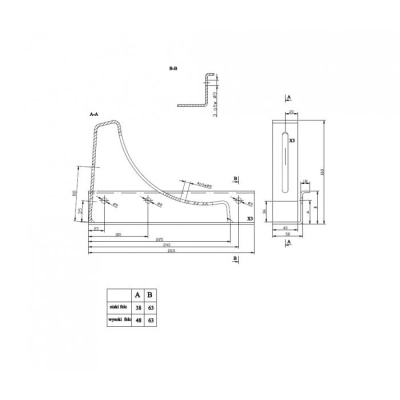 Uchwyt ławy kominiarskie na rąbek stojący - OCYNK